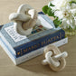 Limestone link sculptures, top view