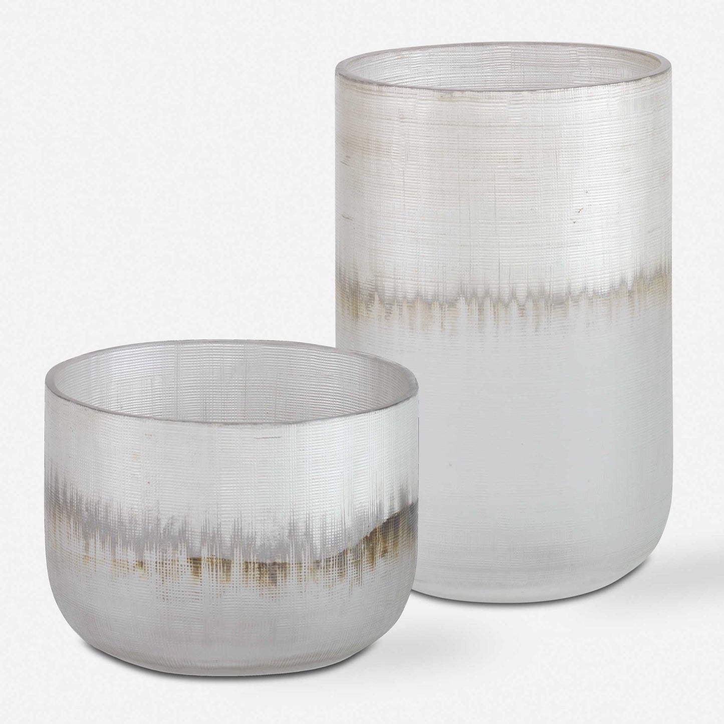 Frosted Vases, S/2