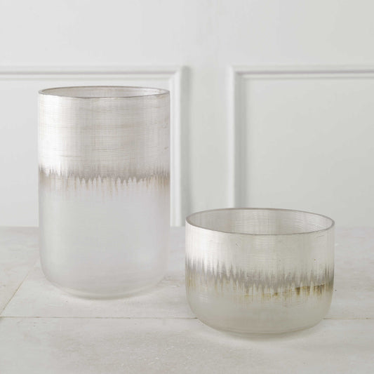 Frosted Vases, S/2