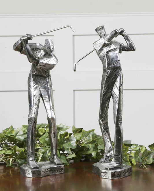 Golfer Sculptures, S/2