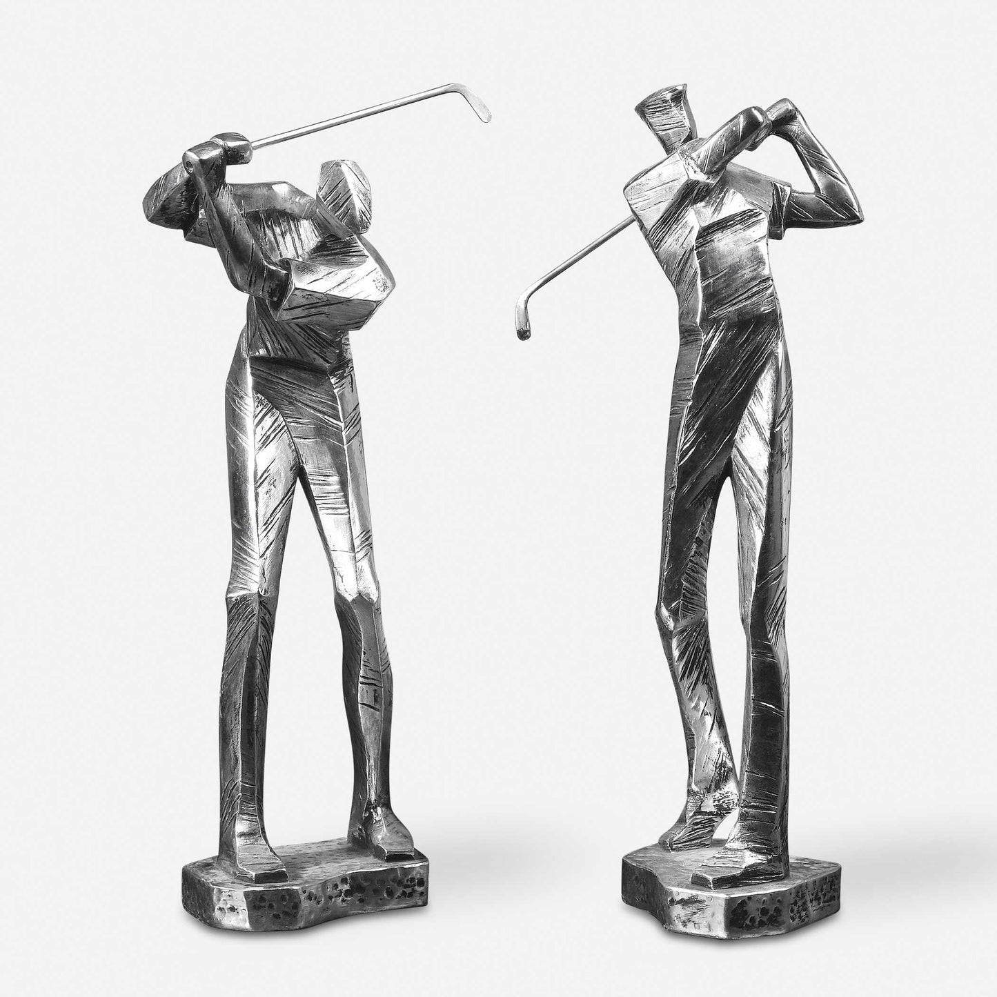 Golfer Sculptures, S/2