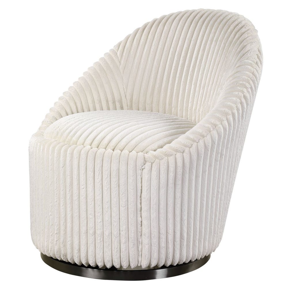 Crue Swivel Chair — Ivory