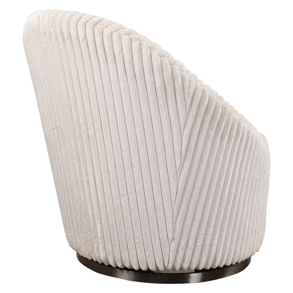 Crue Swivel Chair — Ivory