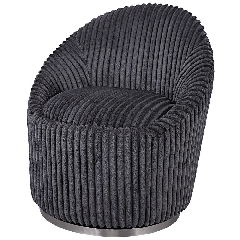 Crue Swivel Chair — Gunmetal