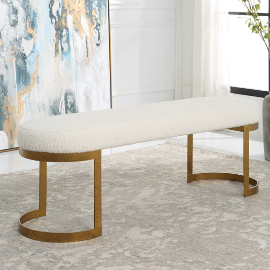 Gold Living Room Bench