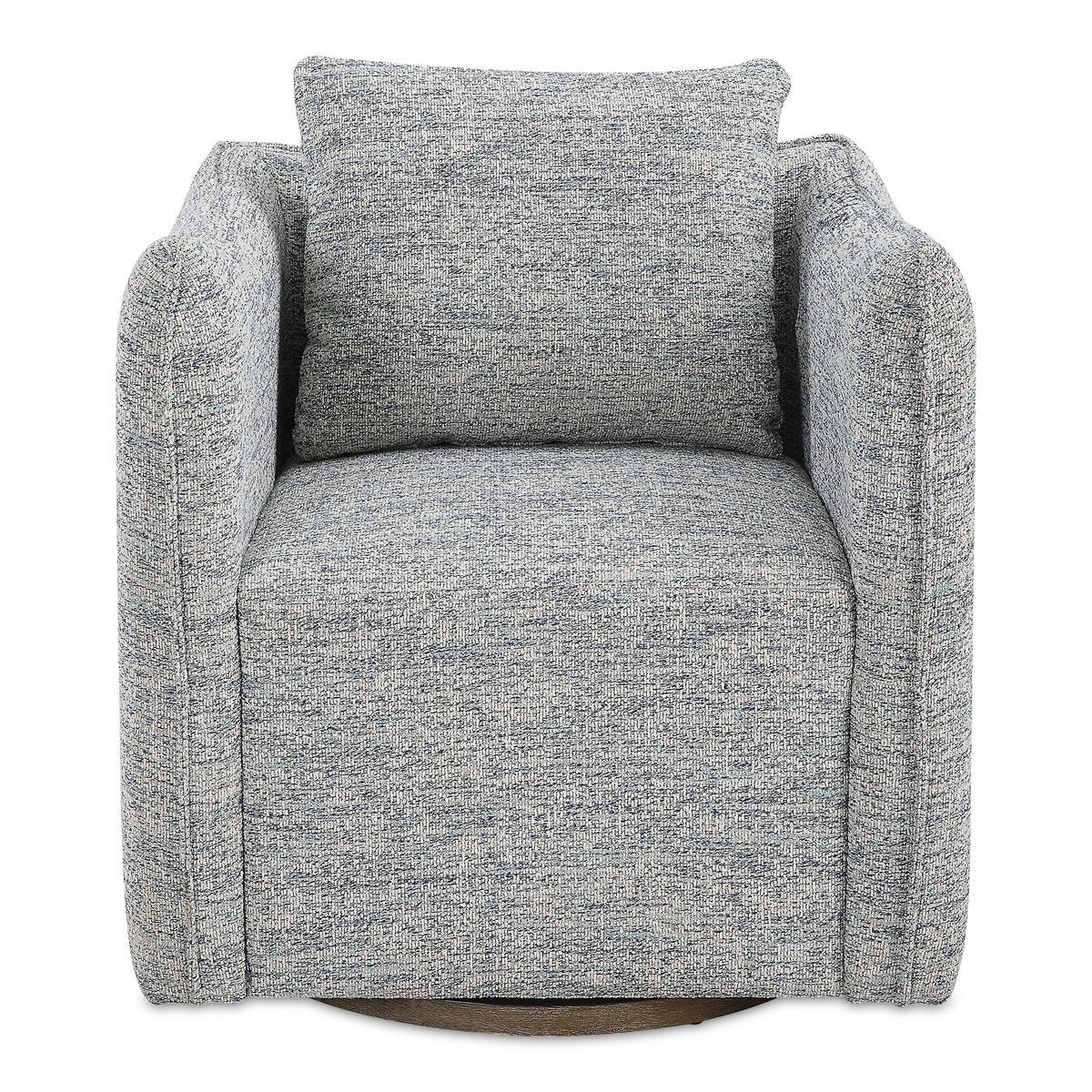 Corben Swivel Chair — Blue
