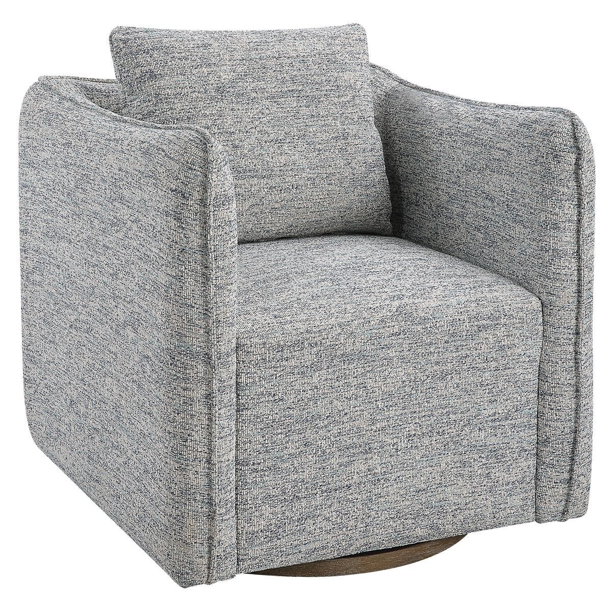 Corben Swivel Chair — Blue