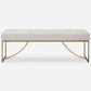 Upholstered White Bench