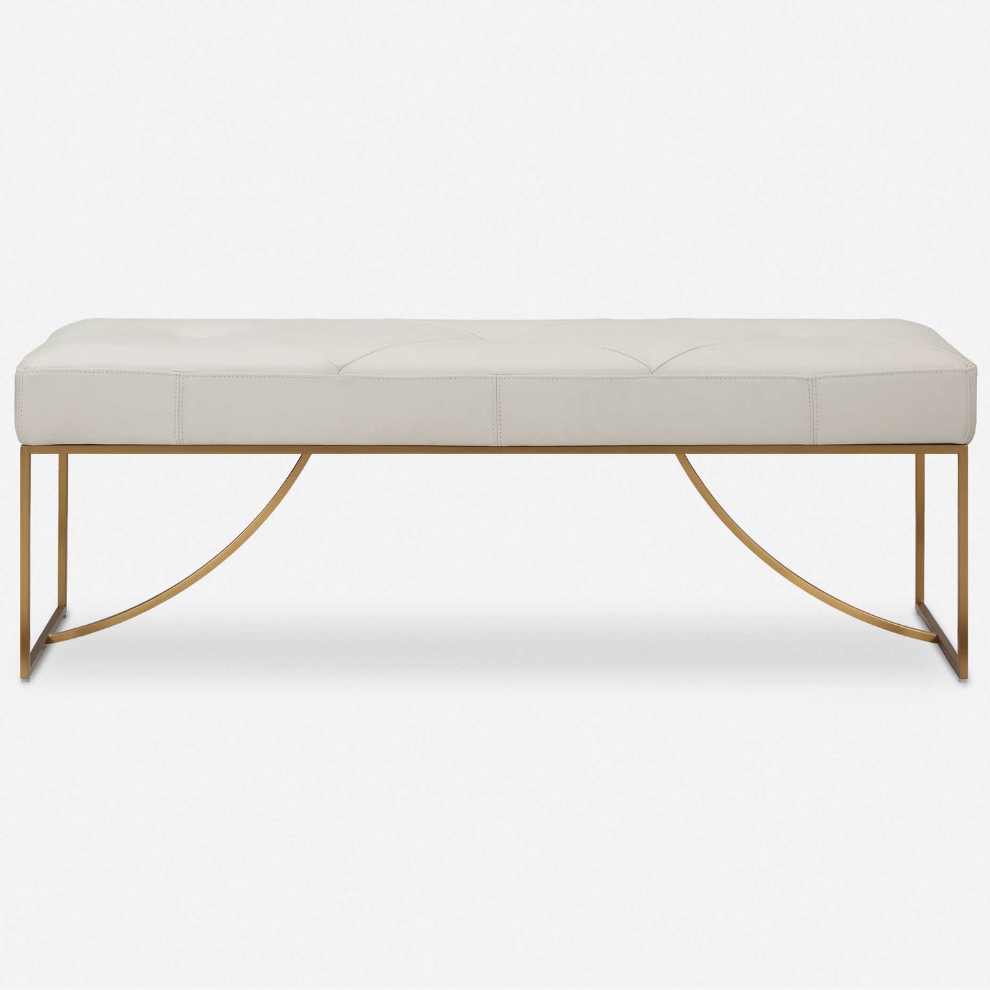 Upholstered White Bench