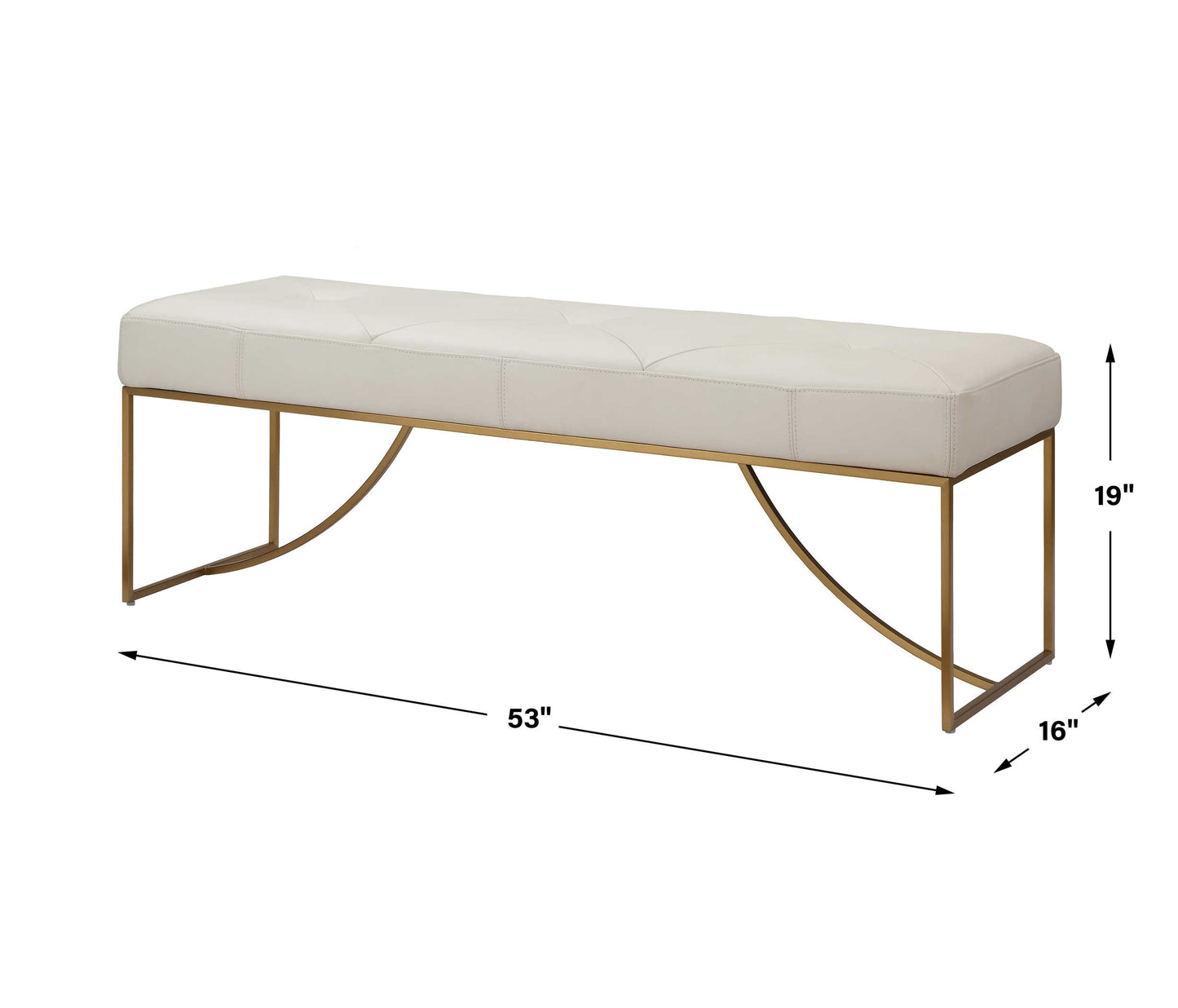 Upholstered White Bench