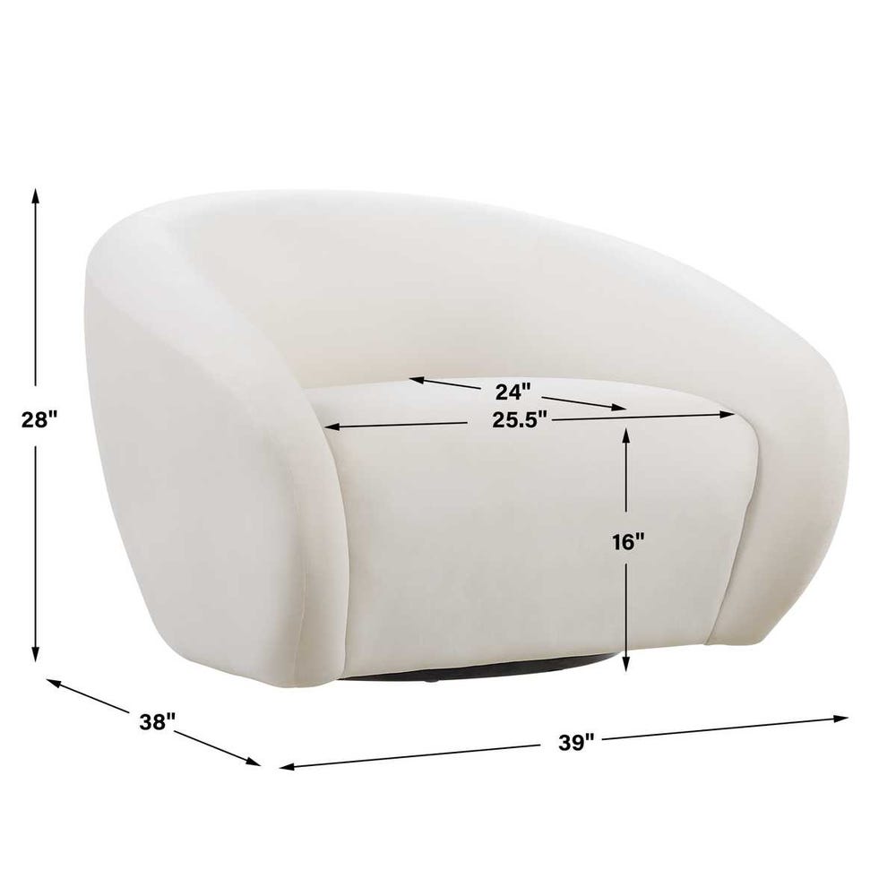 DeSoto Swivel Chair — Cream