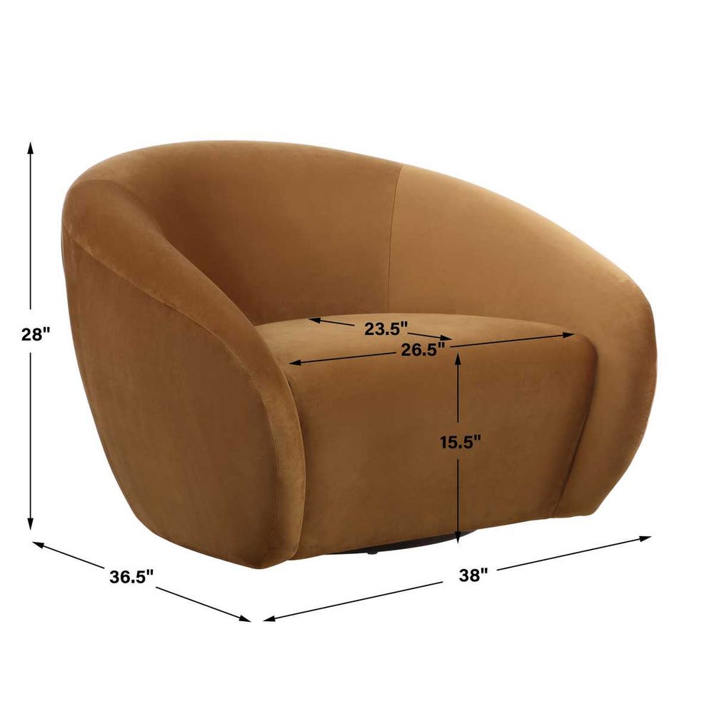 DeSoto Swivel Chair — Hazelnut