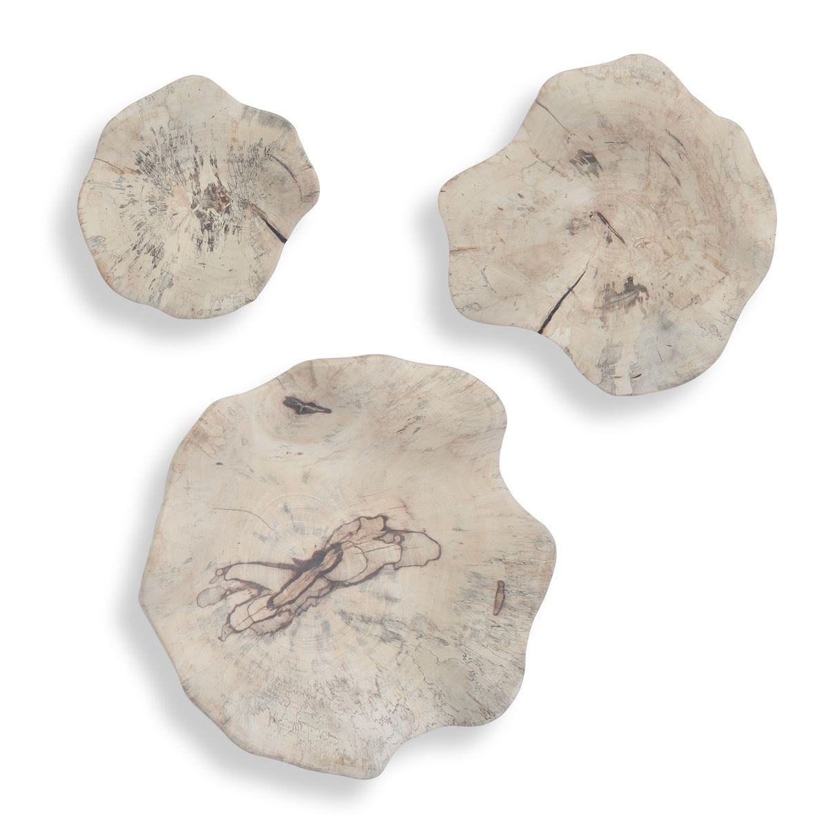 Teo Wood Wall Decor, Bleached S/3