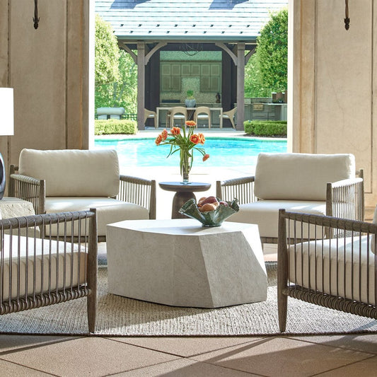 Parma Coffee Table, Limestone