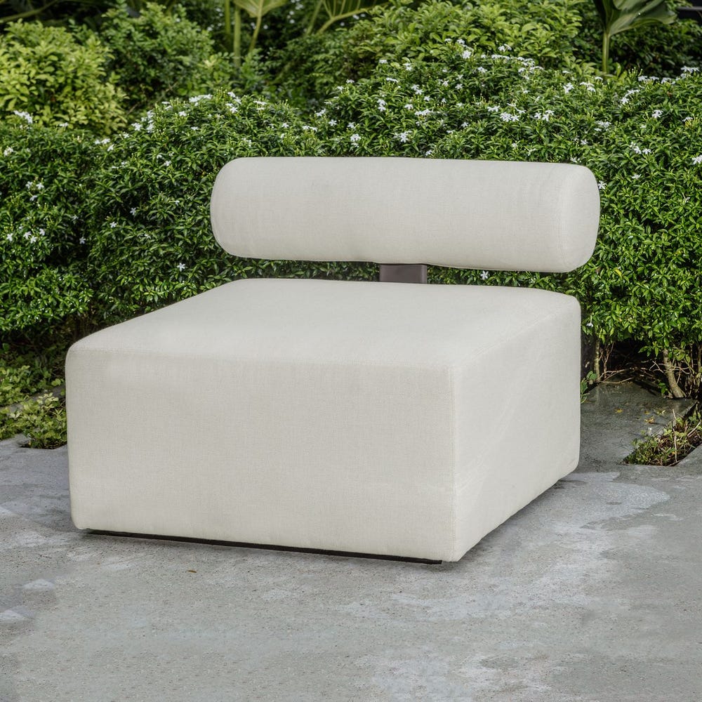 Boslter Back Outdoor Sofa — Armless