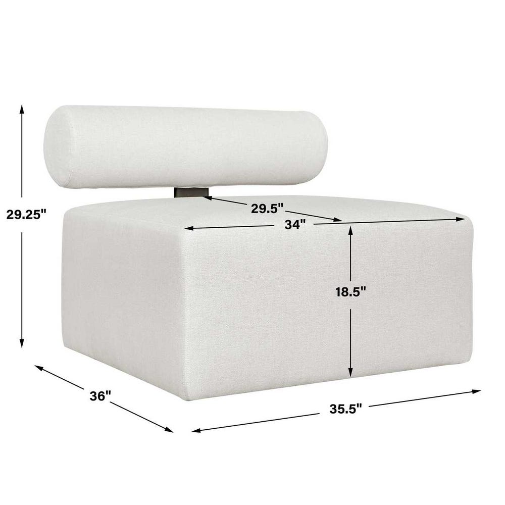 Boslter Back Outdoor Sofa — Armless