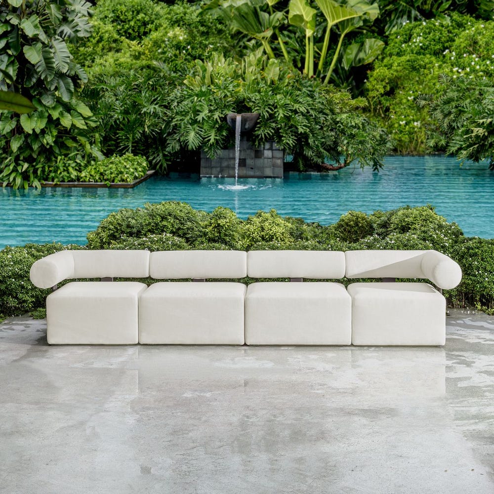 Boslter Back Outdoor Sofa, Corner