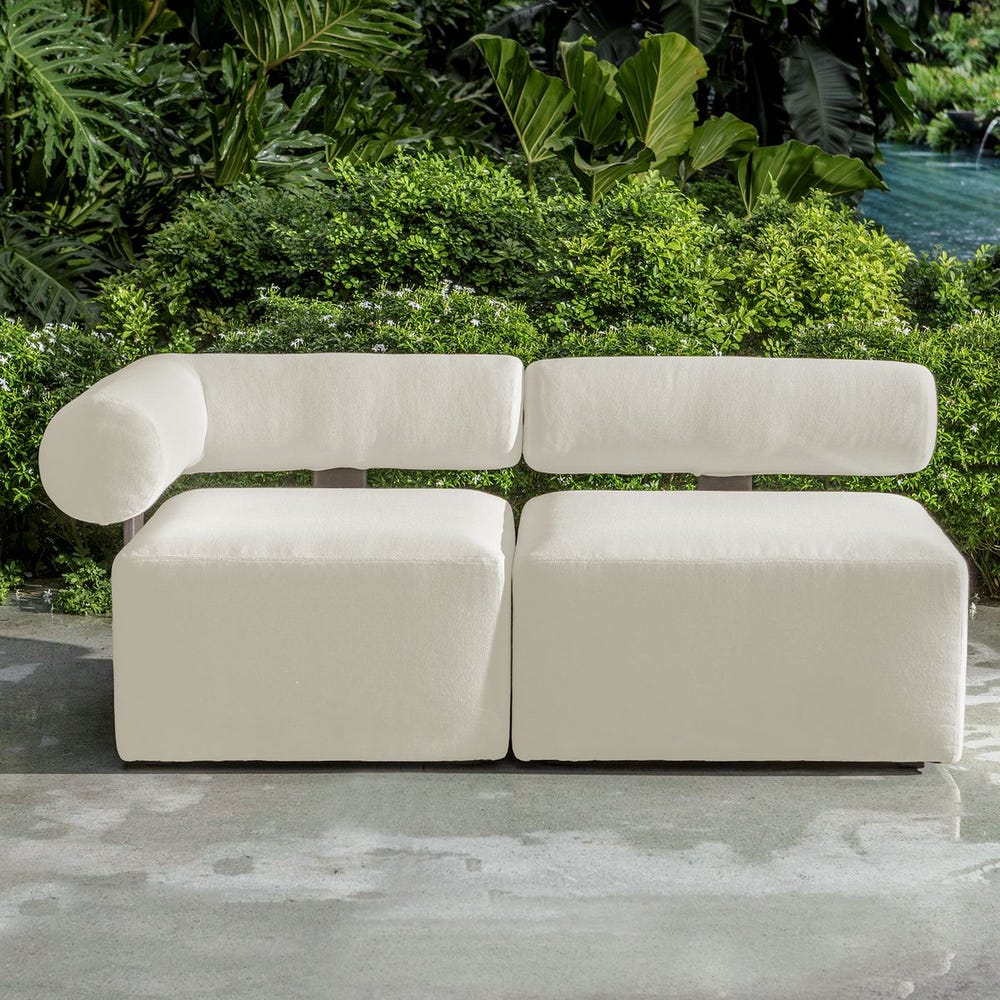 Boslter Back Outdoor Sofa, Corner