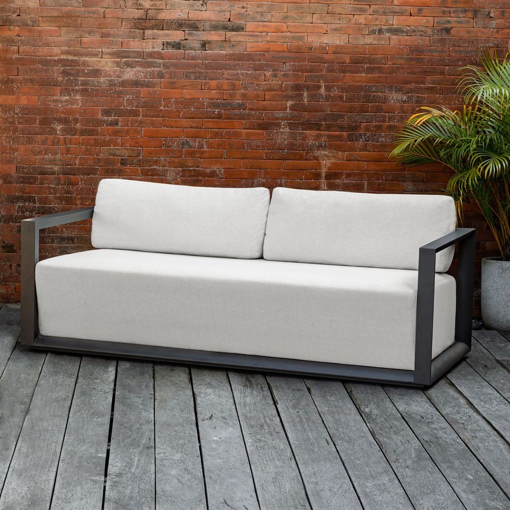Remsen Outdoor 3 Seater Sofa — Java Black/Oyster
