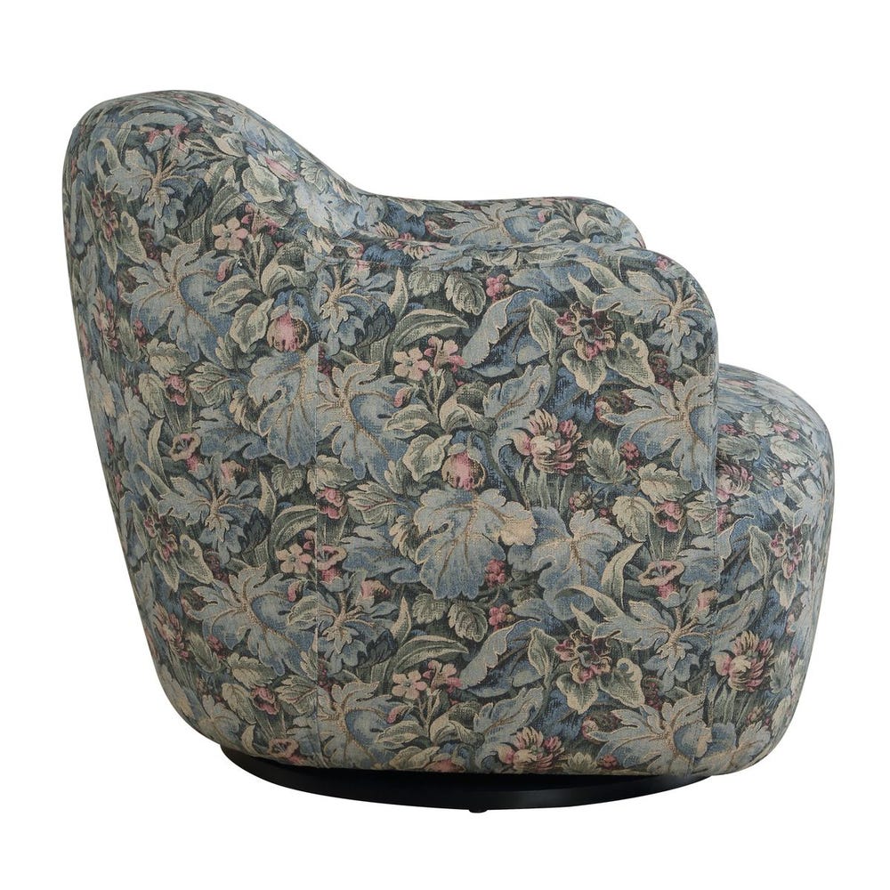 Ansel Swivel Chair, (saige/blue/blush)