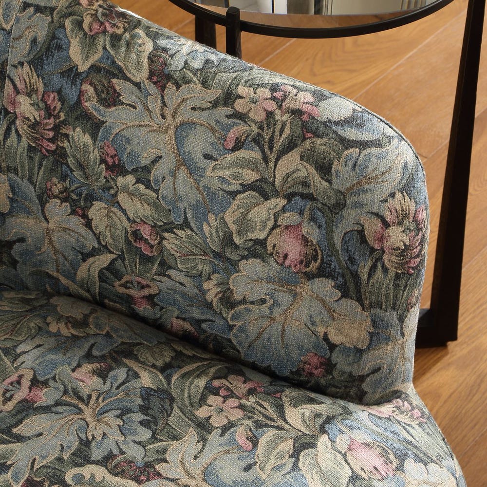Ansel Swivel Chair, (saige/blue/blush)