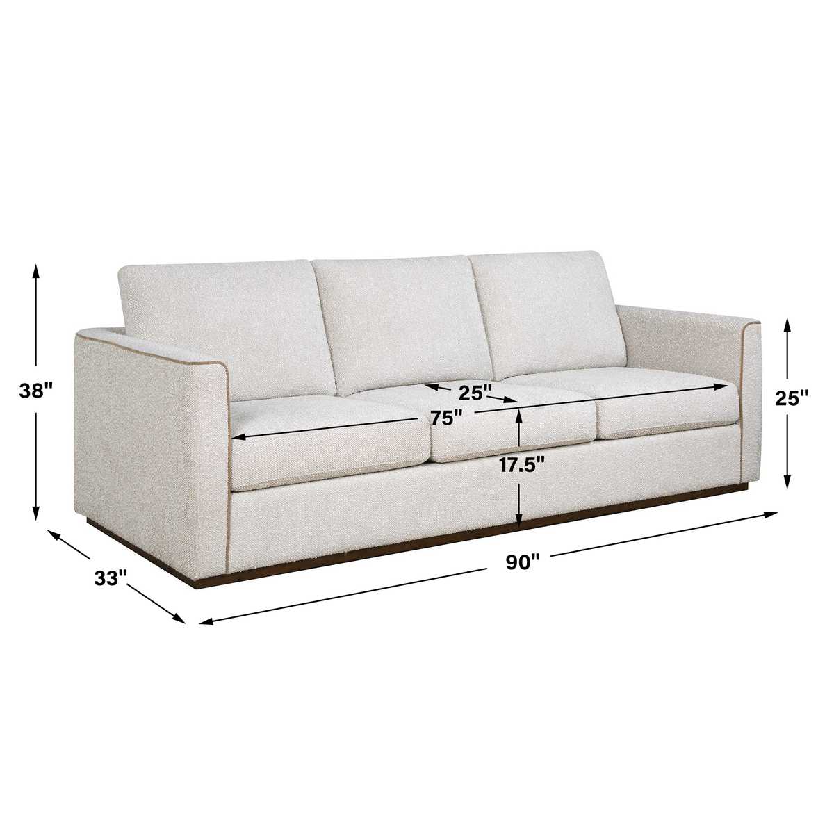 Lorien Sofa - cream boucle