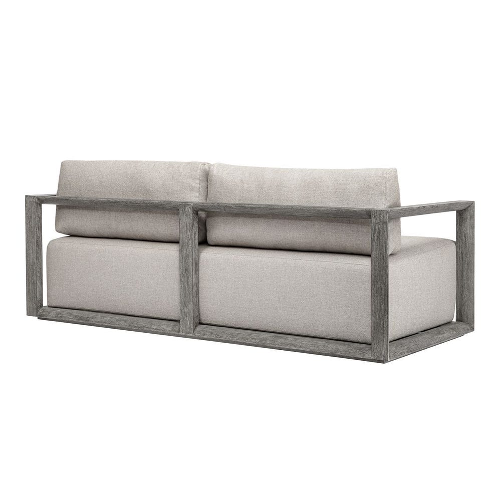 Ramsen 3 Seat Outdoor Sofa, Weathered Gray/Dove