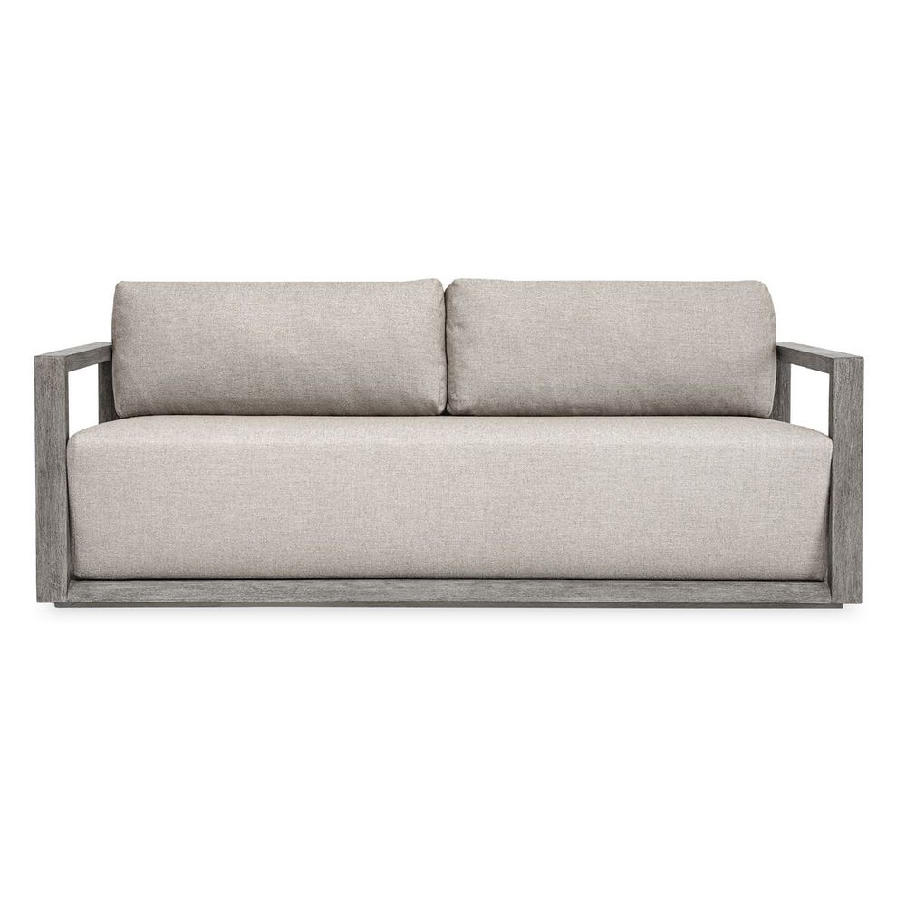 Ramsen 3 Seat Outdoor Sofa, Weathered Gray/Dove