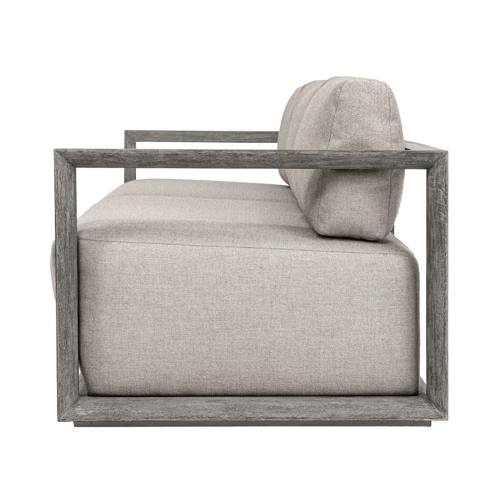 Ramsen 4 Seat Outdoor Sofa, Weathered Gray/Dove