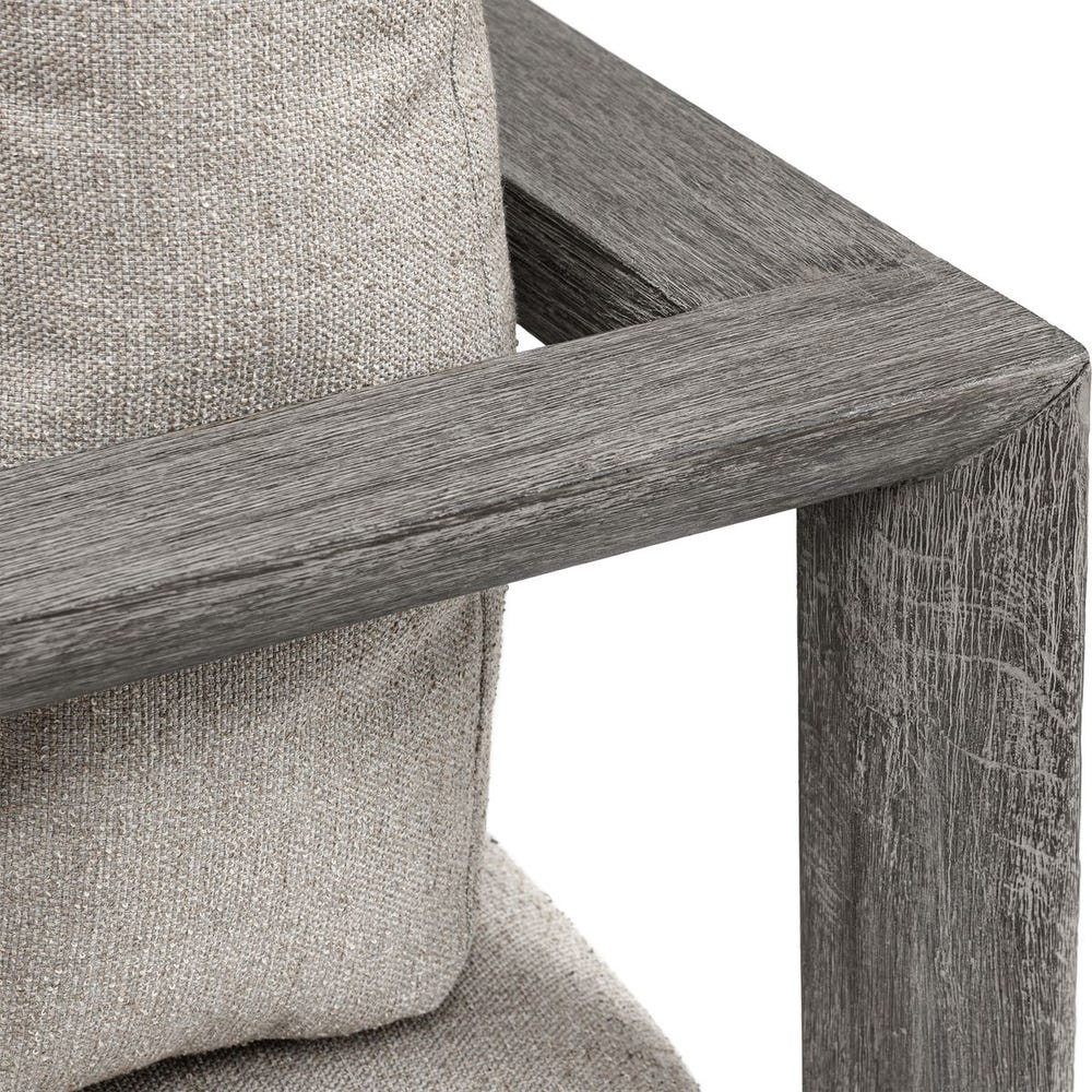 Ramsen 4 Seat Outdoor Sofa, Weathered Gray/Dove