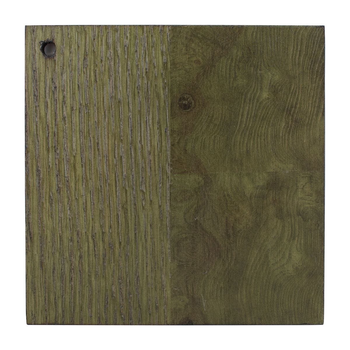 White Oak and Ash Burl Panel, Deep Olive