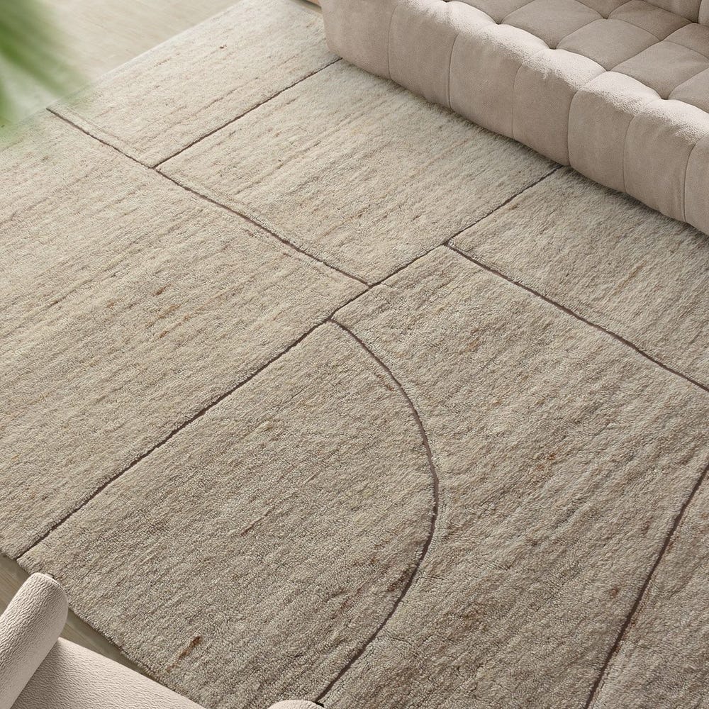 Kenyan Wool Beige/Brown Rug