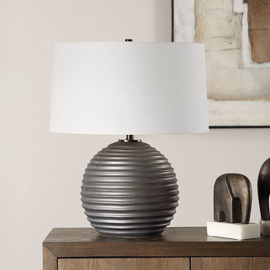 Ribbed Ceramic Table Lamp