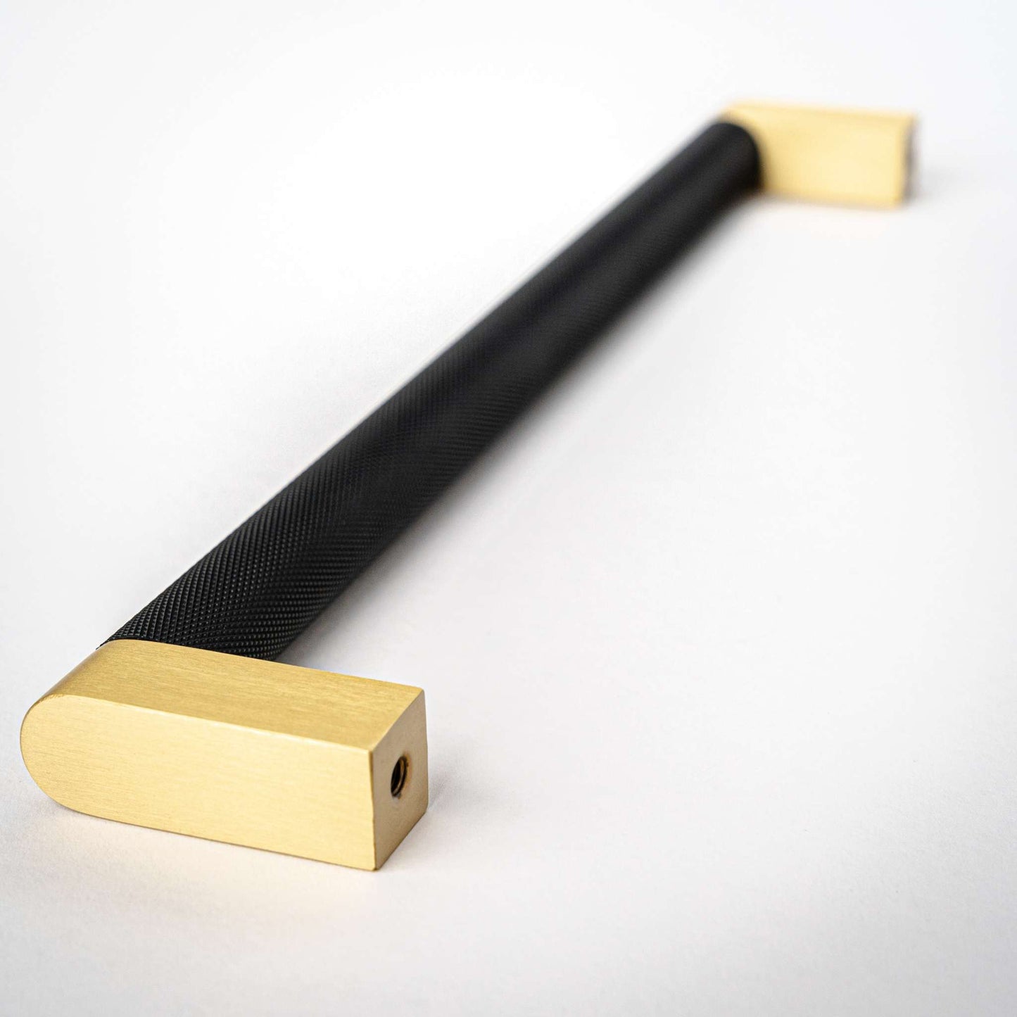 Bold, Black & Gold Knurled Solid Brass Appliance Pulls