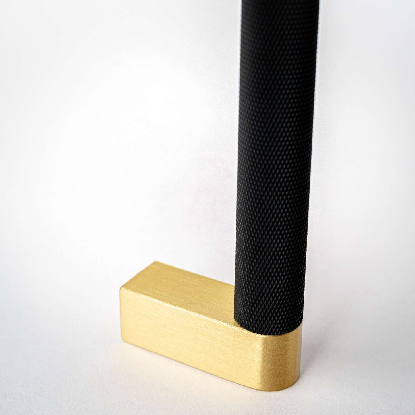 Bold, Black & Gold Knurled Solid Brass Appliance Pulls