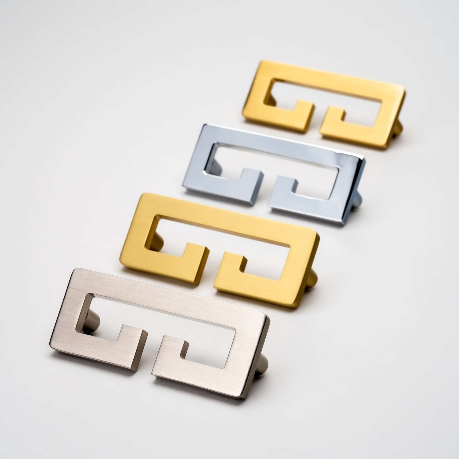 Chloe, Solid Brass Greek Key Pull