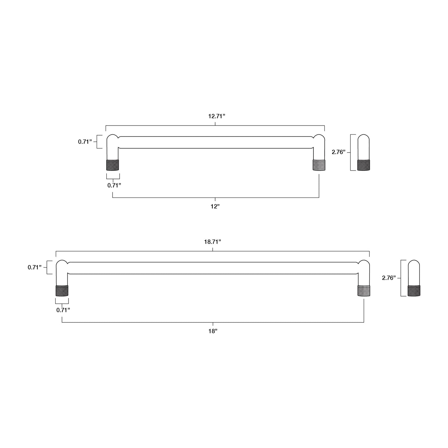 Knurled Appliance Pull