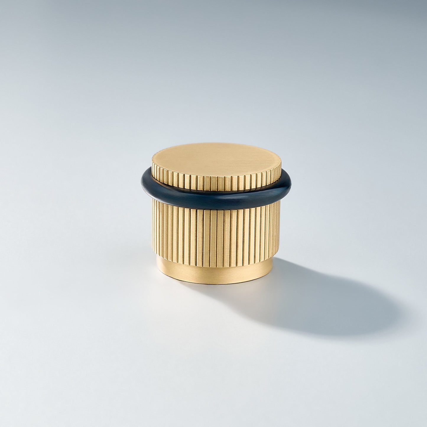 Bastion - Linear Knurled Solid Brass Door Stops
