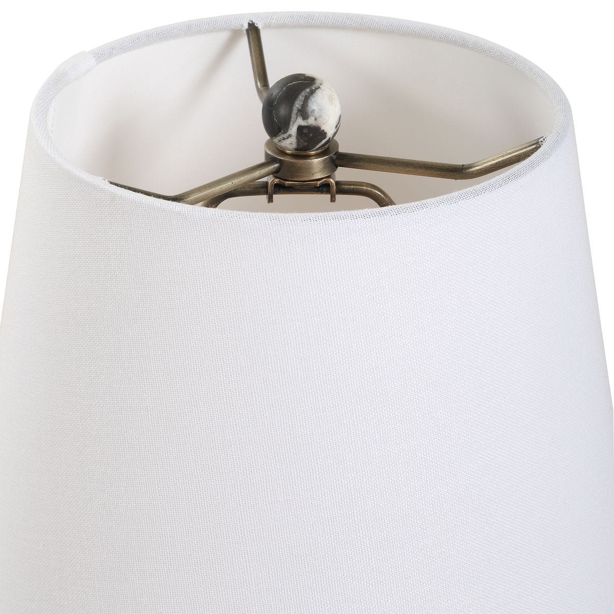 Black and White Marble Table Lamp