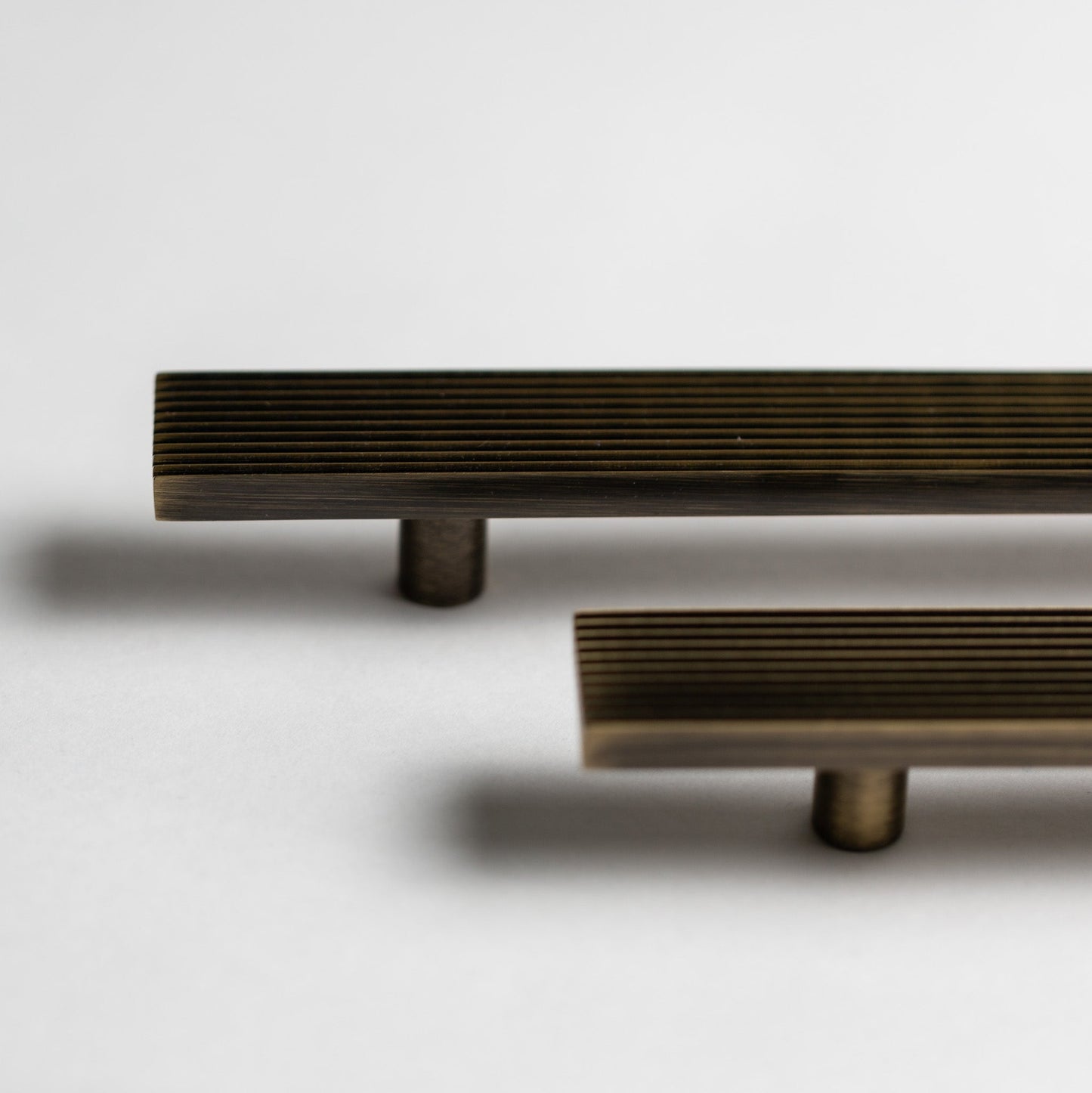 Rail, Antique Brass Cabinet Pulls