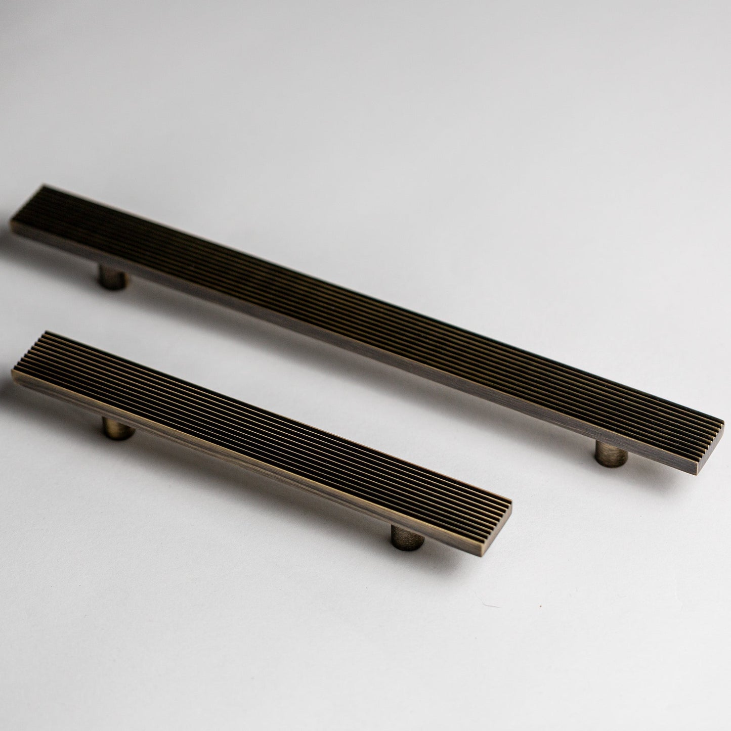Rail, Antique Brass Cabinet Pulls