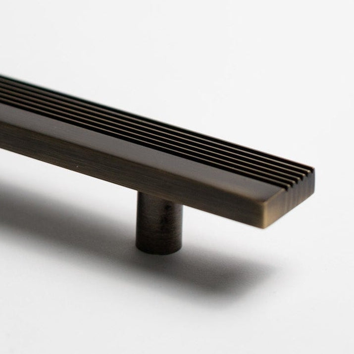 Rail, Antique Brass Appliance Pulls