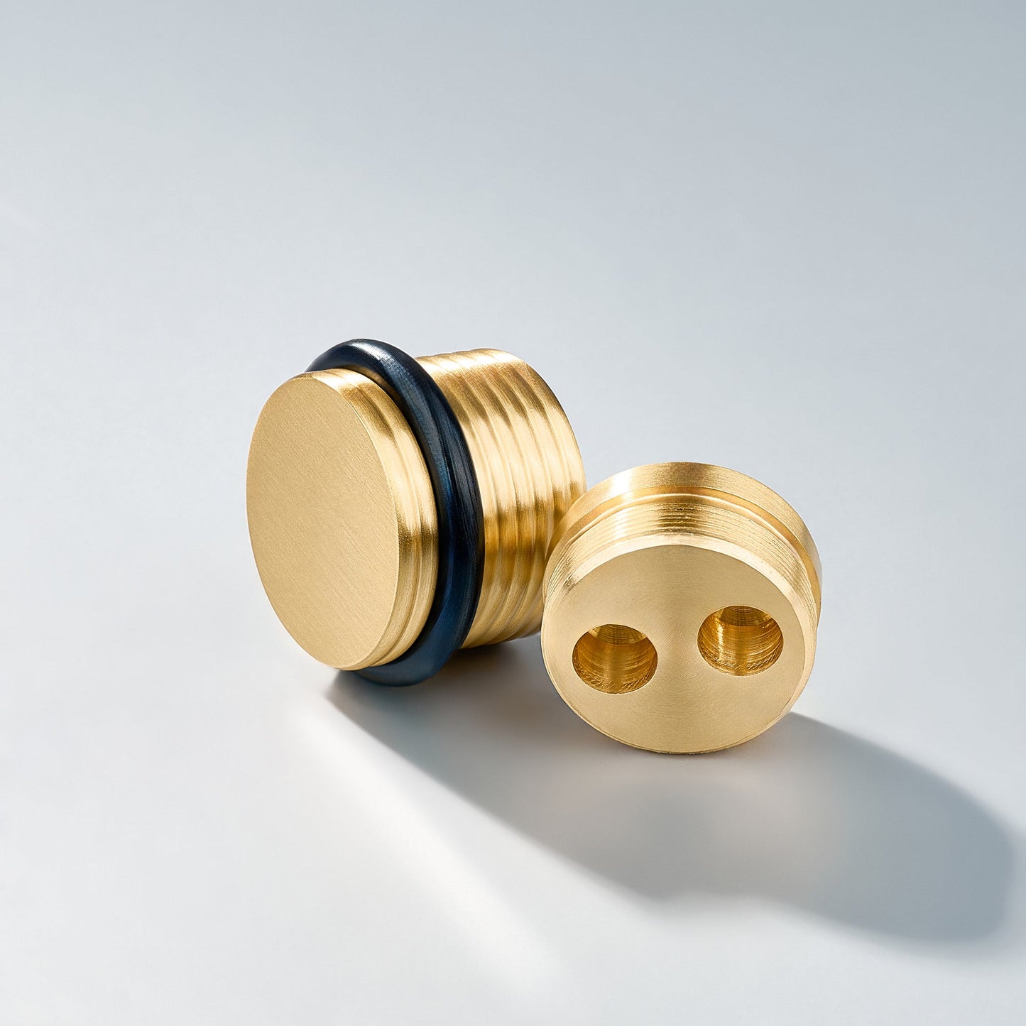 Bastion - Knurled Ring Solid Brass Door Stops