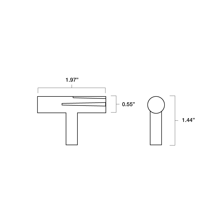Sunburst Cabinet T-Knob