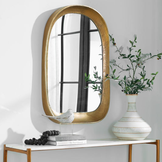 Antique Brass Arched Mirror