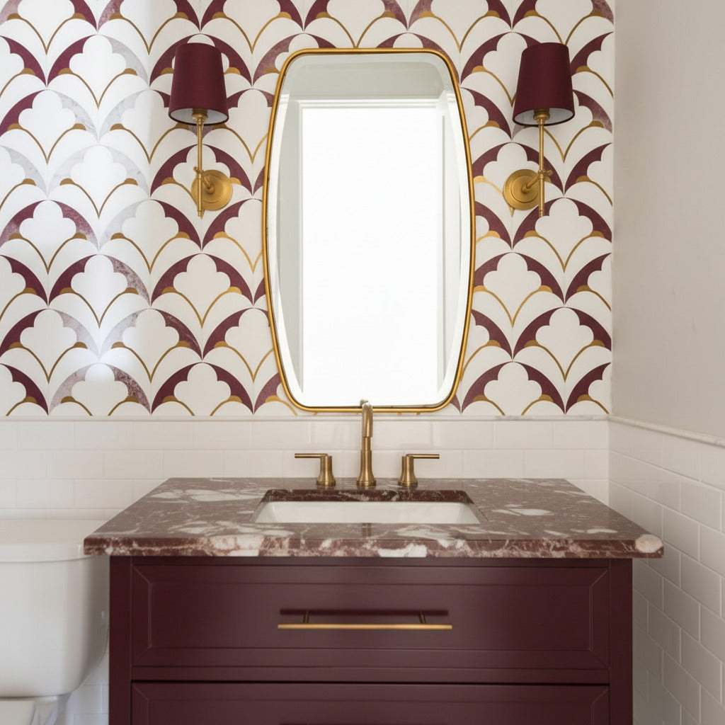 Antiqued Gold Mirror