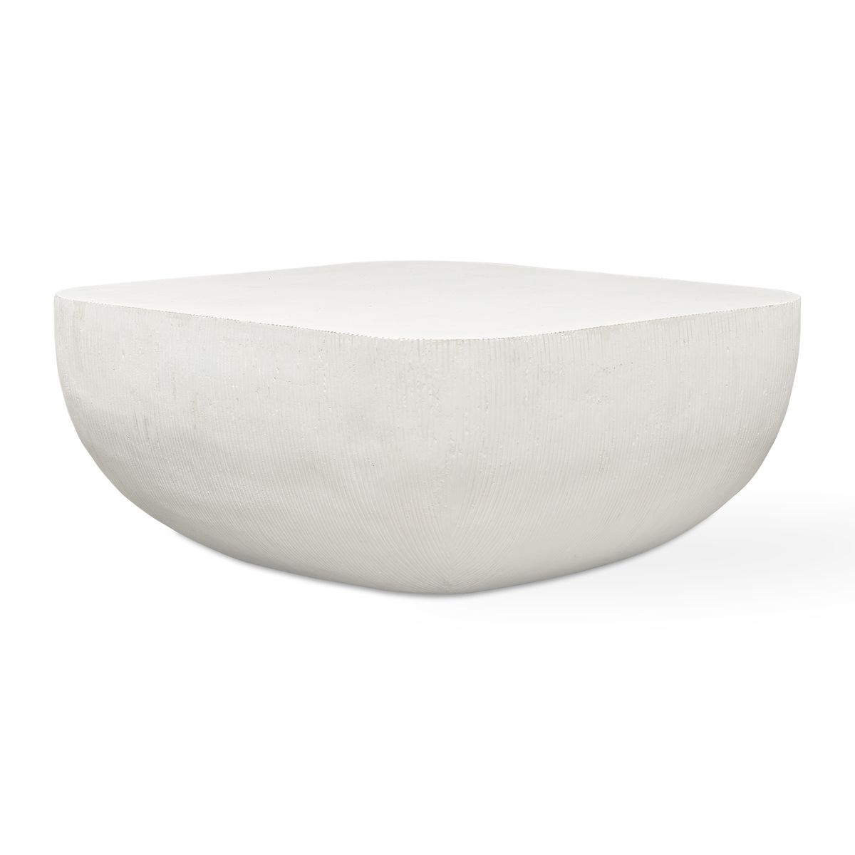 White Concrete Coffee Table Round