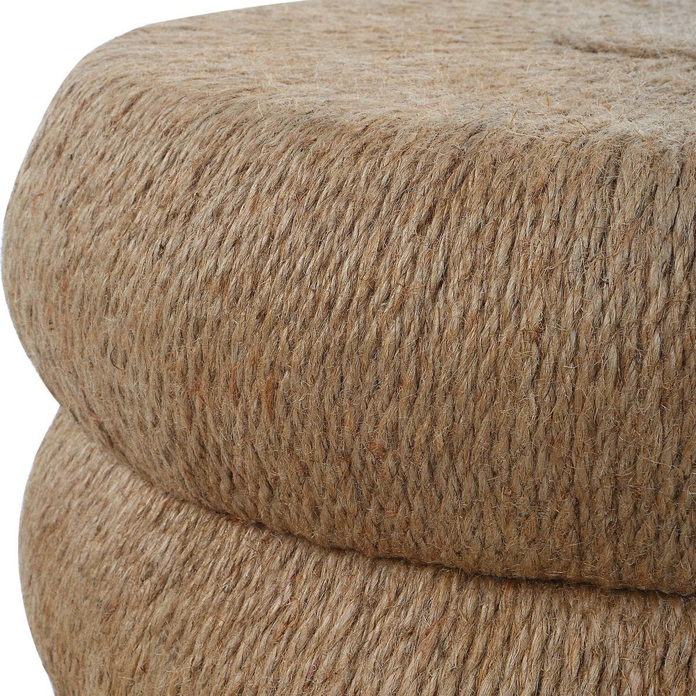 Close-up of a textured beige fabric surface