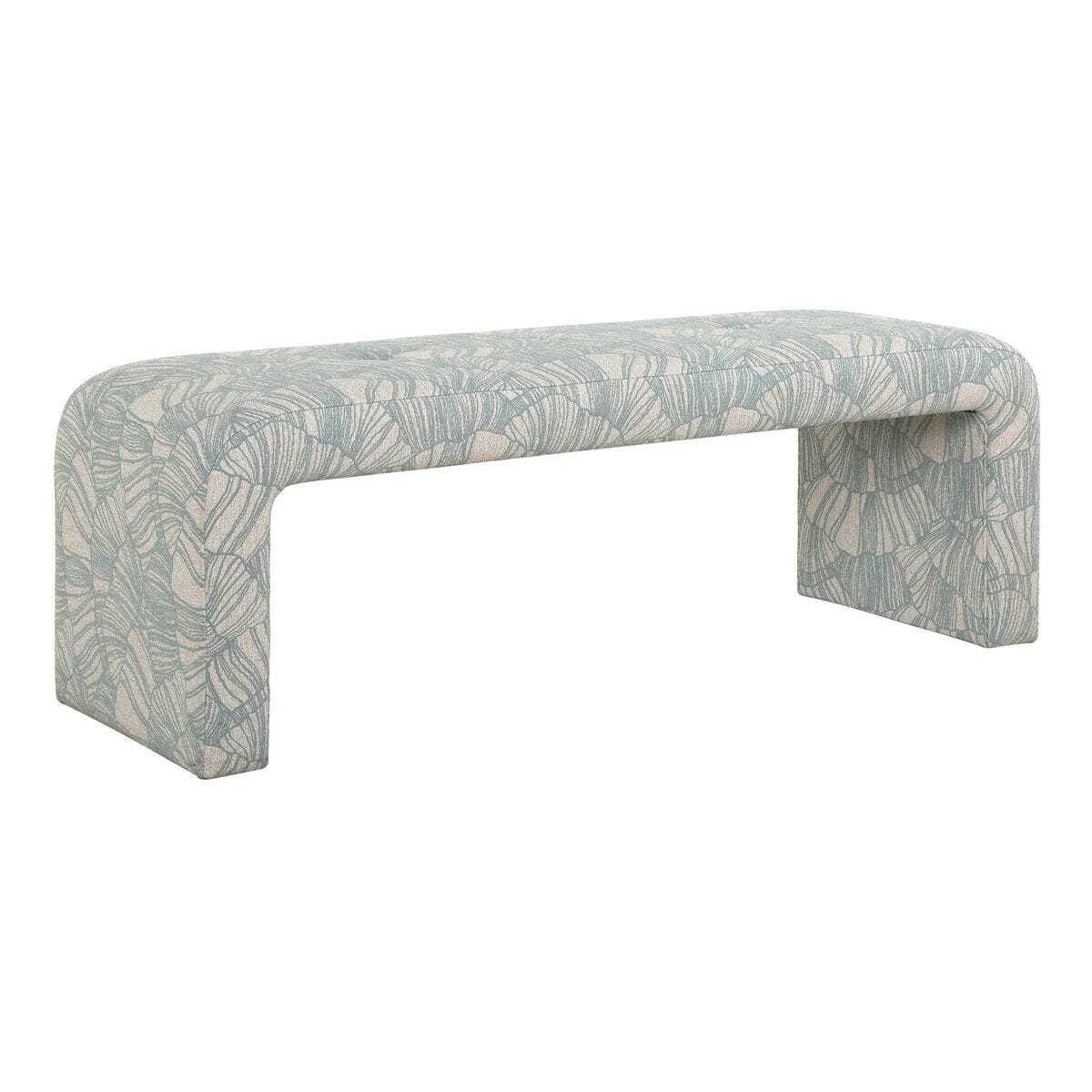 Patterned bench on a white background