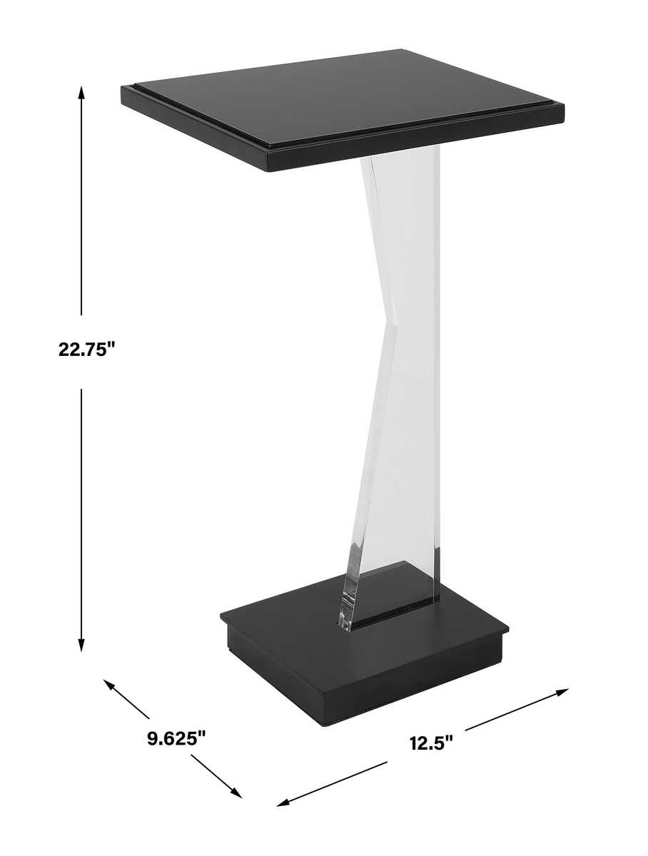 Black and Glass Side Table